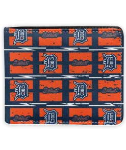 Detroit Tigers Wallet - Block Pattern Crocs Orange