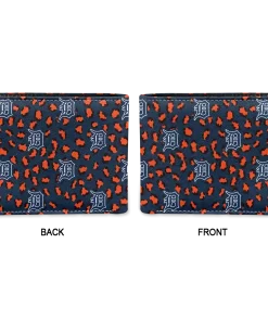 Alternative view of Detroit Tigers Wallet - Leopard Texture Navy