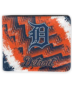 Detroit Tigers Wallet - Custom Slim Bifold Navy Orange
