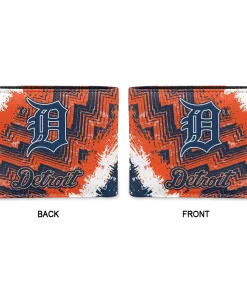 Alternative view of Detroit Tigers Wallet - Custom Slim Bifold Navy Orange