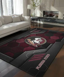Florida State Seminoles Rug - Hexagonal Grid Pattern Garnet