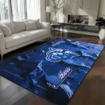 Georgia State Panthers Rug - Cracked Surface Design Blue