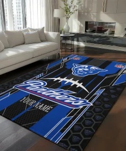 Georgia State Panthers Rug - Personalized Football Laces Blue