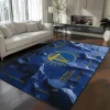 Golden State Warriors Rug - Cracked Surface Design Blue