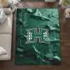 Hawaii Rainbow Warriors Rug - Cracked Surface Design Green
