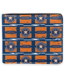 Houston Astros Wallet - Block Pattern Crocs Orange