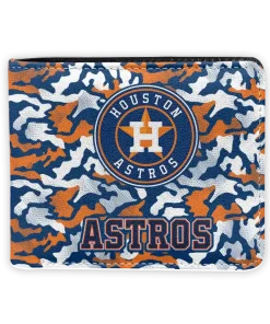 Houston Astros Wallet - Camouflage Patches Blue White