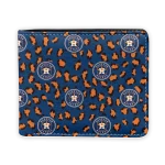 Houston Astros Wallet - Leopard Texture Blue