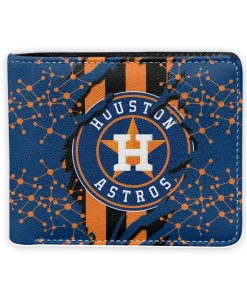 Houston Astros Wallet - Torn Stripe Chaos Blue Orange