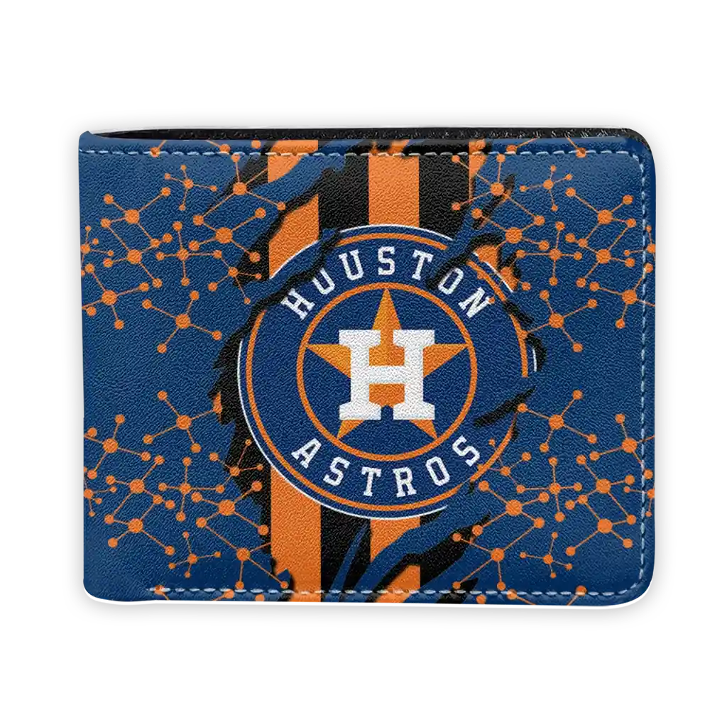 Houston Astros Wallet - Torn Stripe Chaos Blue Orange