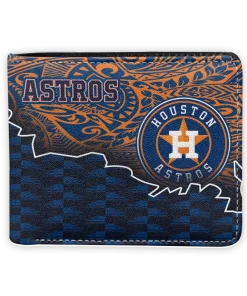 Houston Astros Wallet - Tribal Fade Fusion Blue Orange