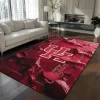 Houston Cougars Rug - Cracked Surface Design Red