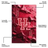 Houston Cougars Rug - Cracked Surface Design Red