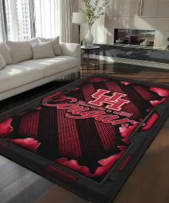 Houston Cougars Rug - Torn Mesh Red