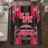 Houston Cougars Rug - Personalized Football Laces Red