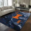 Illinois Fighting Illini Rug - Cracked Surface Design Blue