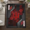 Indiana Hoosiers Rug - Hexagonal Grid Pattern Red