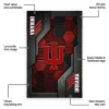 Indiana Hoosiers Rug - Hexagonal Grid Pattern Red