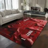 Indiana Hoosiers Rug - Cracked Surface Design Red