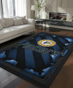 Indiana Pacers Rug - Torn Mesh Blue