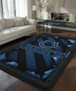 Indianapolis Colts Rug - Torn Mesh Blue