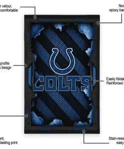 Alternative view of Indianapolis Colts Rug - Torn Mesh Blue