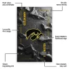 Iowa Hawkeyes Rug - Cracked Surface Design Black