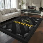 Iowa Hawkeyes Rug - Torn Mesh Black