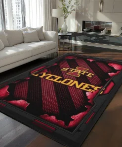 Iowa State Cyclones Rug - Torn Mesh Red