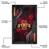 Iowa State Cyclones Rug - Hexagonal Grid Pattern Red