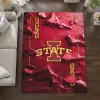 Iowa State Cyclones Rug - Cracked Surface Design Red