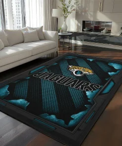 Jacksonville Jaguars Rug - Torn Mesh Teal