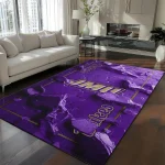 James Madison Dukes Rug - Cracked Surface Design Purple