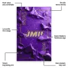 James Madison Dukes Rug - Cracked Surface Design Purple
