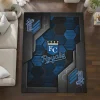 Kansas City Royals Rug - Hexagonal Grid Pattern Royal Blue