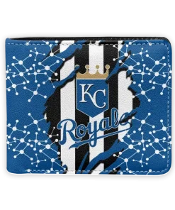 Kansas City Royals Wallet - Torn Stripe Chaos Royal Blue Black