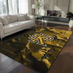 Kennesaw State Owls Rug - Cracked Surface Design Gold