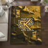 Kennesaw State Owls Rug - Cracked Surface Design Gold