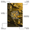 Kennesaw State Owls Rug - Cracked Surface Design Gold