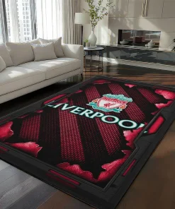Liverpool Rug - Torn Mesh Red