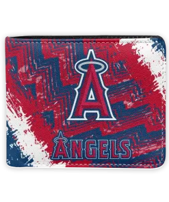 Los Angeles Angels Wallet - Custom Slim Bifold Blue Red