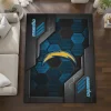 Los Angeles Chargers Rug - Hexagonal Grid Pattern Blue