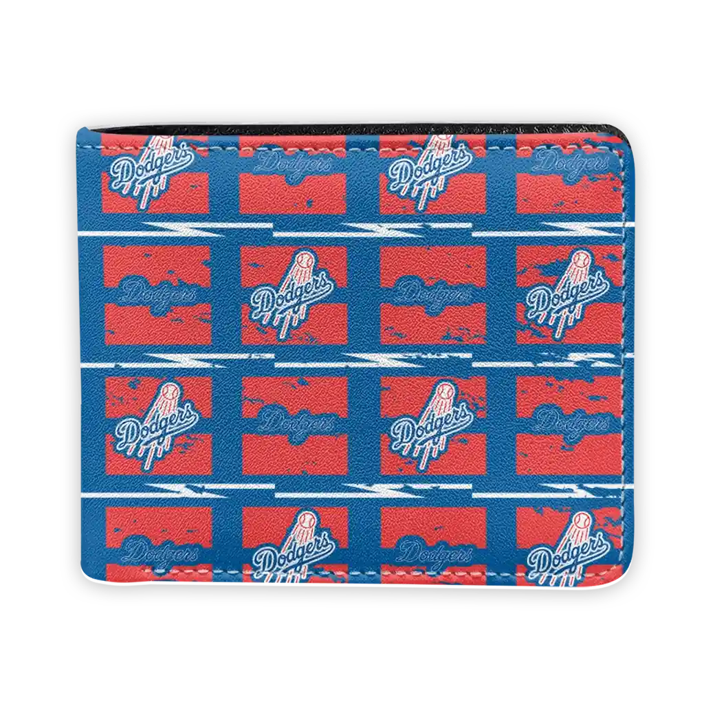 Los Angeles Dodgers Wallet - Block Pattern Crocs Red