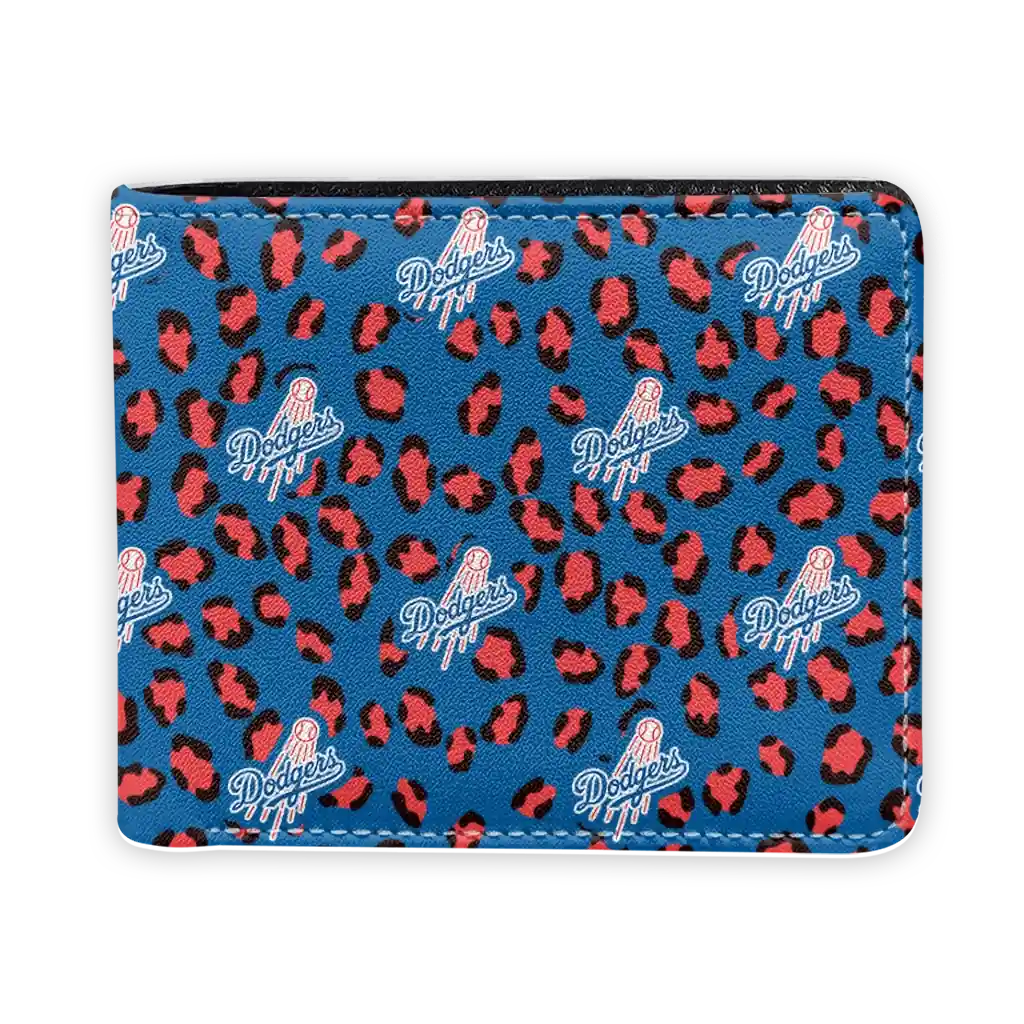Los Angeles Dodgers Wallet - Leopard Texture Blue