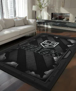 Los Angeles Kings Rug - Torn Mesh Black