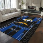 Los Angeles Rams Rug - Customized Football Laces Blue
