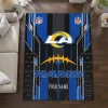 Los Angeles Rams Rug - Customized Football Laces Blue