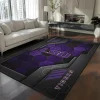 LSU Tigers Rug - Hexagonal Grid Pattern Purple