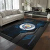 Manchester City Rug - Hexagonal Grid Pattern Sky Blue