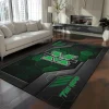 Marshall Thundering Herd Rug - Hexagonal Grid Pattern Green